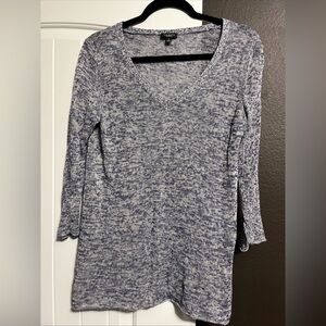 Talbots Linen Silk Sweater Natural Fabrics Layering Capsule 3/4 Sleeve SZ Small